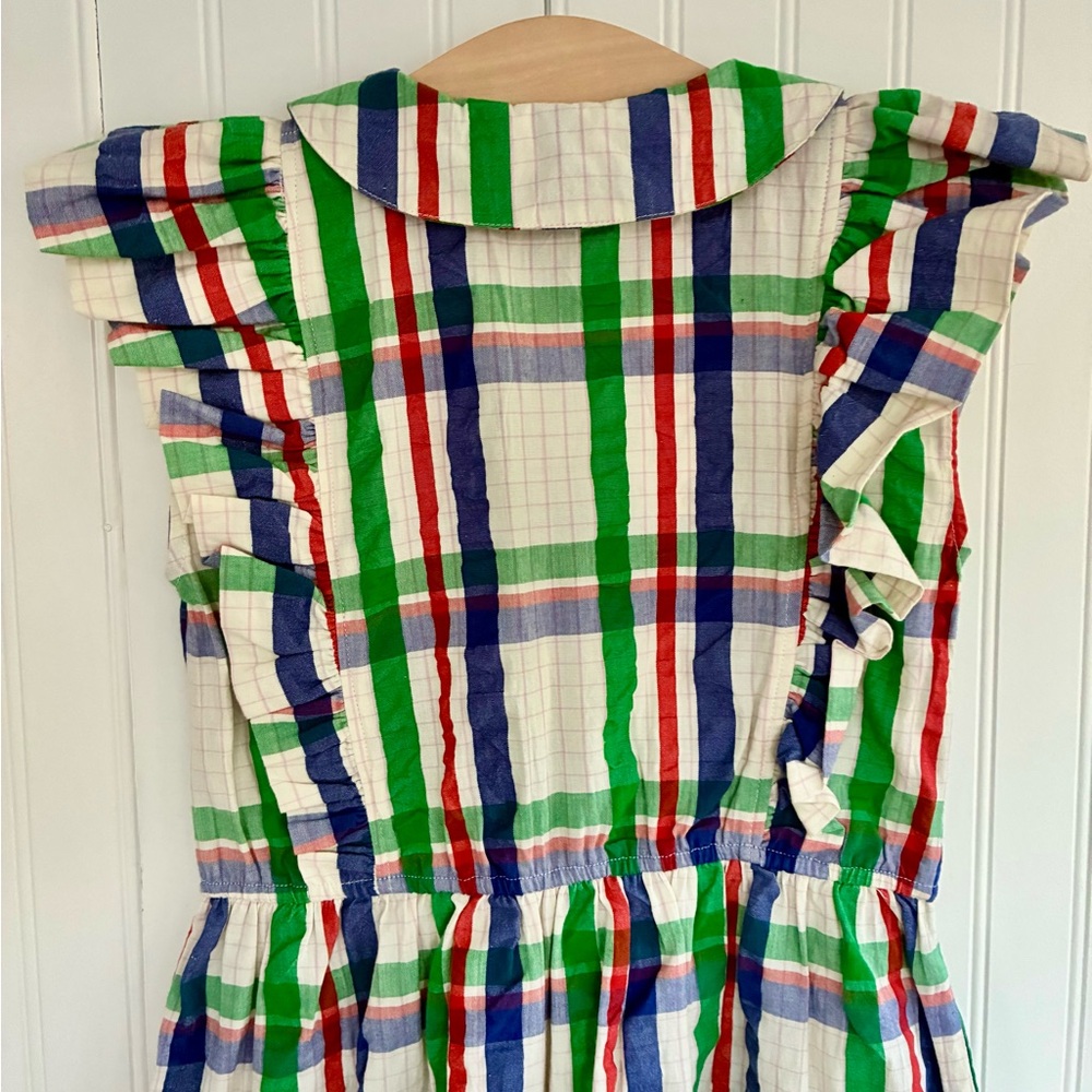 Bobo Choses Madras Checks Ruffle Woven Dress - Picture 10 of 13